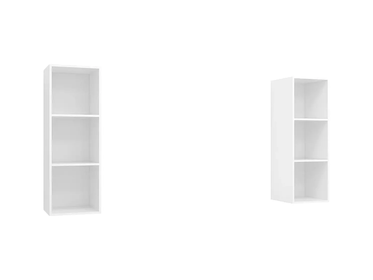 Outlet Armários de parede para TV 2 pcs contraplacado PT127810 Branco