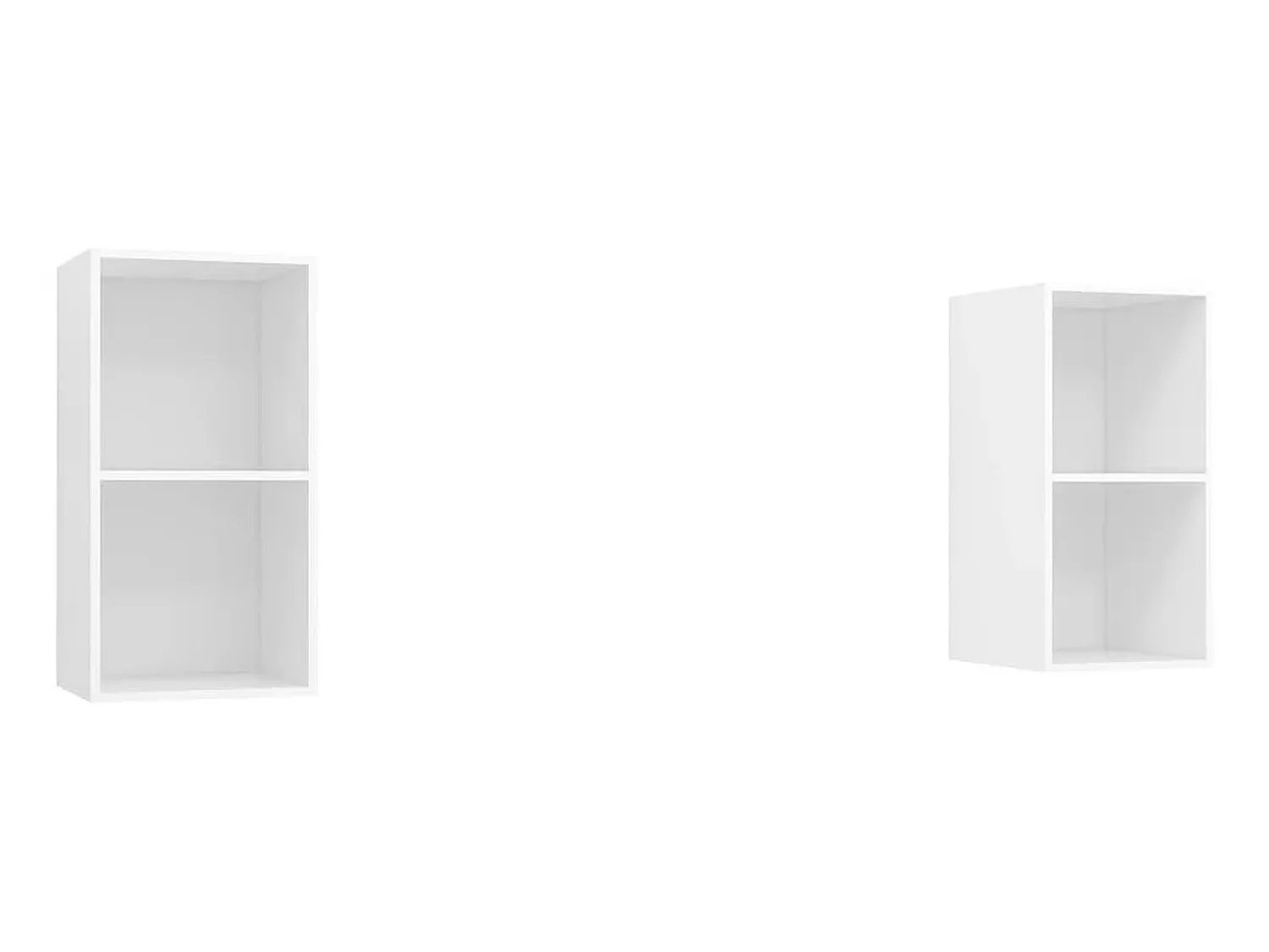Armários de parede para TV 2 pcs derivados de madeira PT607312 Branco