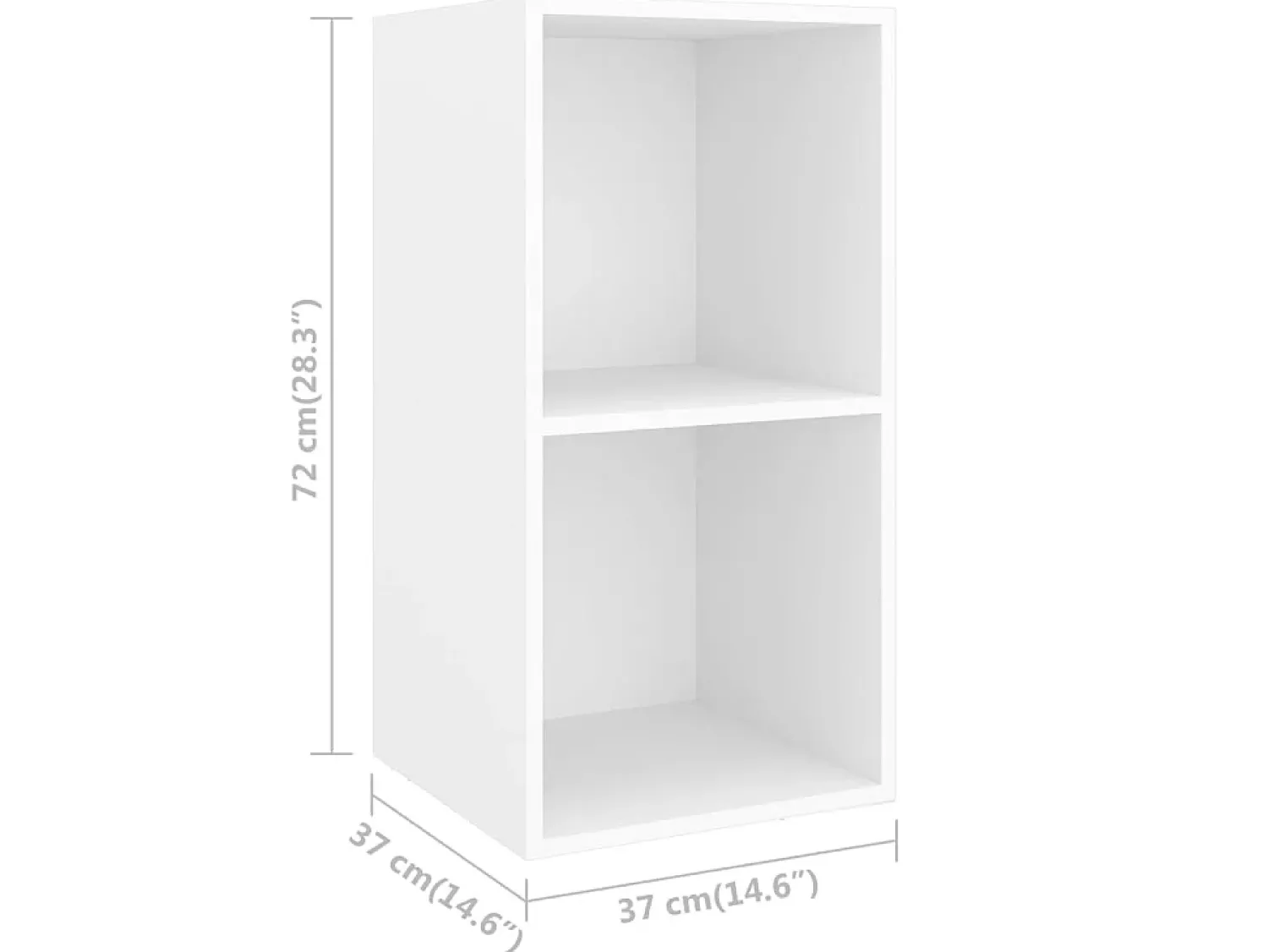 Armários de parede para TV 2 pcs derivados de madeira PT607312 Branco