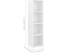 Móvel De Tv| Armários de parede para TV 2 pcs derivados de madeira PT138020 Branco
