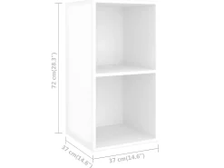 Móvel De Tv| Armários de parede para TV 4 pcs derivados de madeira PT639193 Branco