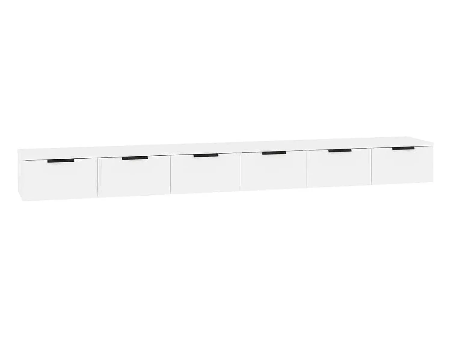 vidaxl Armários de parede 2pcs 102x30x20cm derivados de madeira branco^ Prateleira