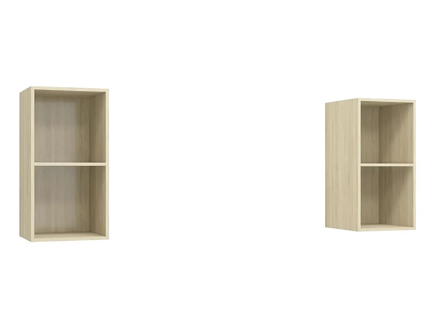 Móvel De Tv* Armários de parede TV 2 pcs derivados madeira carvalho sonoma PT220967 Castanho