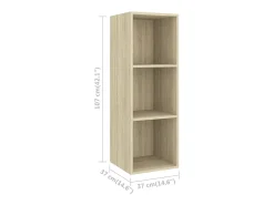 Armários de parede TV 2 pcs derivados madeira carvalho sonoma PT978188 Castanho
