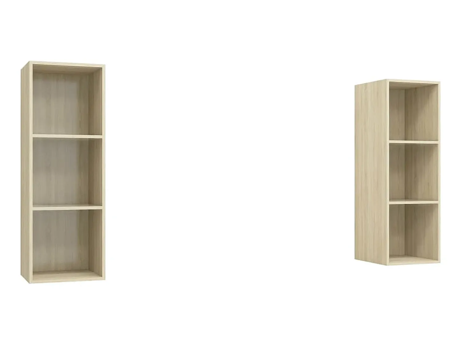 Armários de parede TV 2 pcs derivados madeira carvalho sonoma PT978188 Castanho
