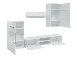 vidaxl Armários de parede/unidade p/TV com luz LED, 5 pcs,^ Móvel De Tv