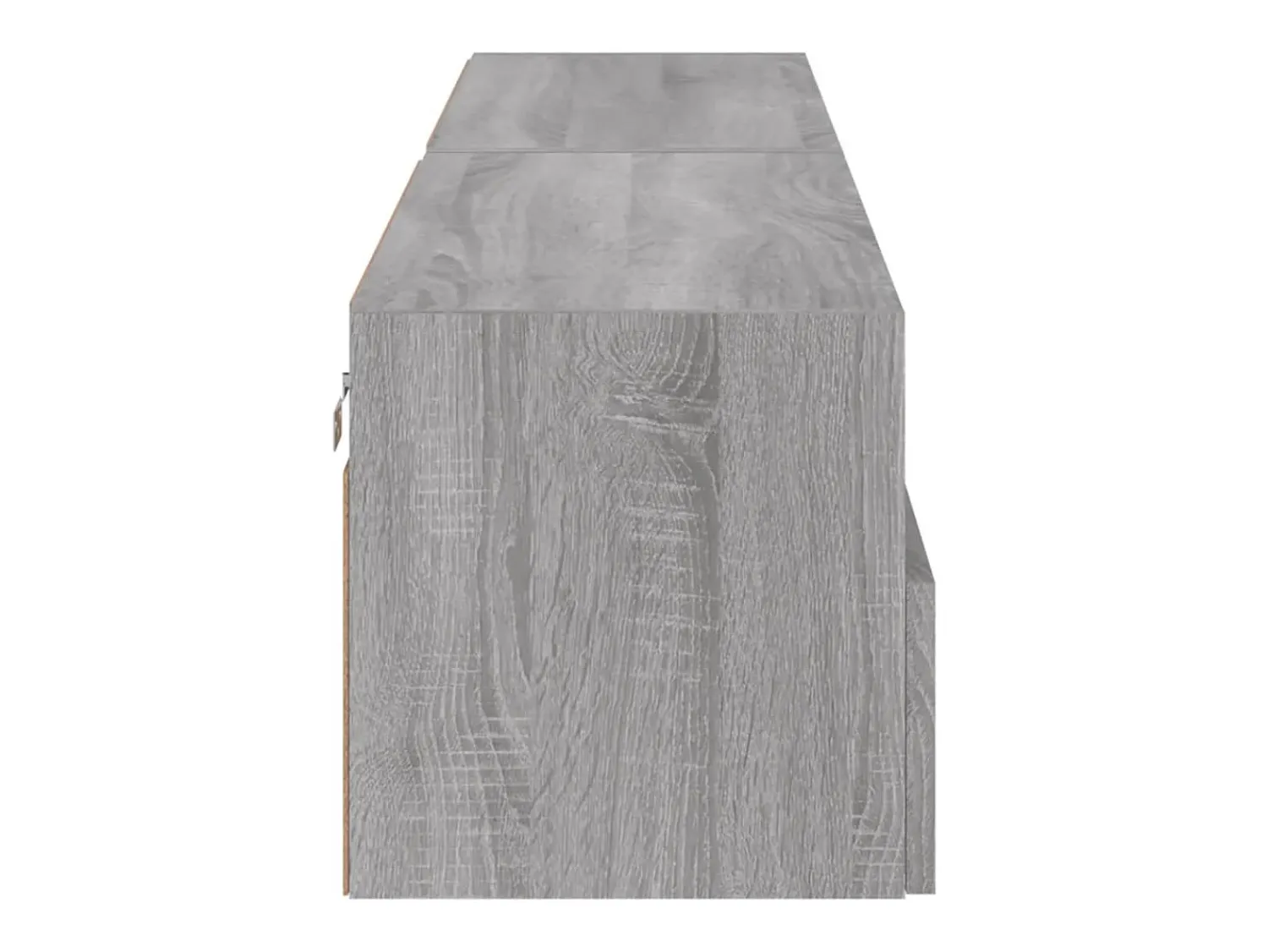 Móvel De Tv*Helloshop26 Armários de TV de parede prateleira multimídia aparador de TV sala de jantar sala de estar quarto 2 peças sonoma 80 x 30 x 30 cm madeira projetada cinza 02_0029032 Castanho