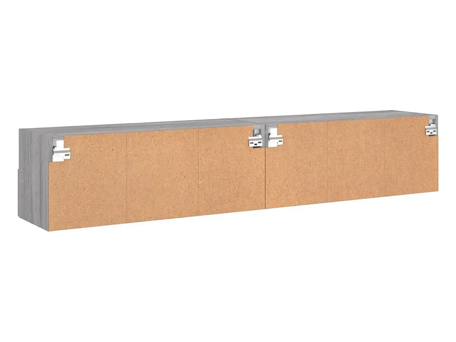 Móvel De Tv*Helloshop26 Armários de TV de parede prateleira multimídia aparador de TV sala de jantar sala de estar quarto 2 peças sonoma 80 x 30 x 30 cm madeira projetada cinza 02_0029032 Castanho