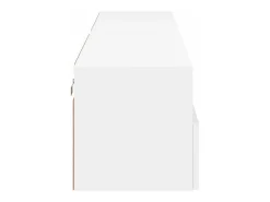 Móvel De Tv*Helloshop26 Armários de TV de parede prateleira multimídia aparador de TV sala de jantar sala de estar quarto 2 peças 80 x 30 x 30 cm madeira projetada branca 02_0028930 Branco