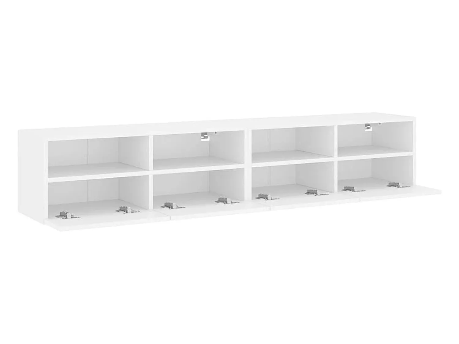 Móvel De Tv*Helloshop26 Armários de TV de parede prateleira multimídia aparador de TV sala de jantar sala de estar quarto 2 peças 80 x 30 x 30 cm madeira projetada branca 02_0028930 Branco