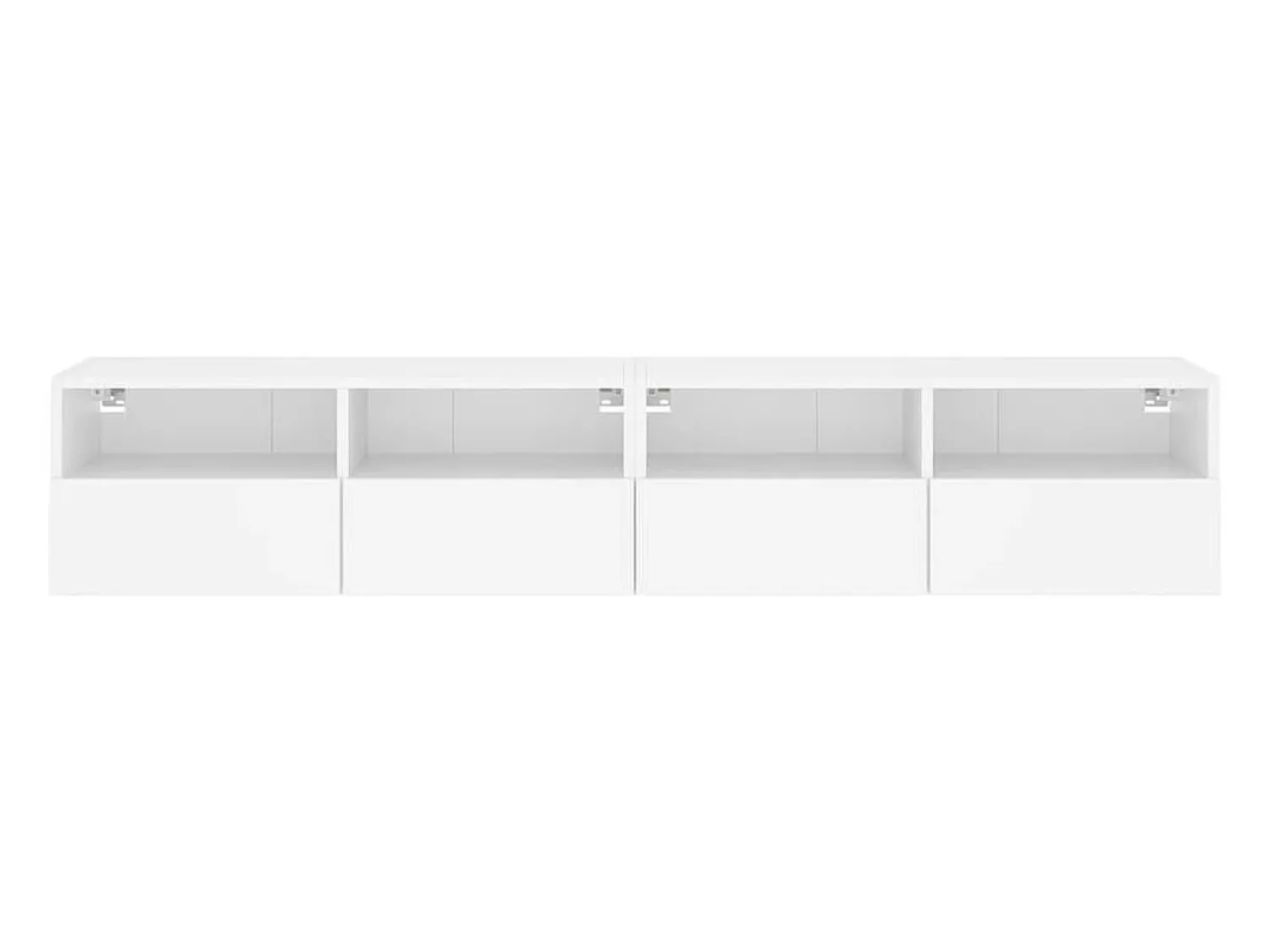 Móvel De Tv*Helloshop26 Armários de TV de parede prateleira multimídia aparador de TV sala de jantar sala de estar quarto 2 peças 80 x 30 x 30 cm madeira projetada branca 02_0028930 Branco