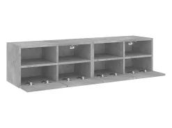 Helloshop26 Armários de TV de parede prateleira multimídia aparador de TV sala de jantar sala de estar quarto 2 peças 60 x 30 x 30 cm madeira projetada cinza 02_0028926^ Móvel De Tv