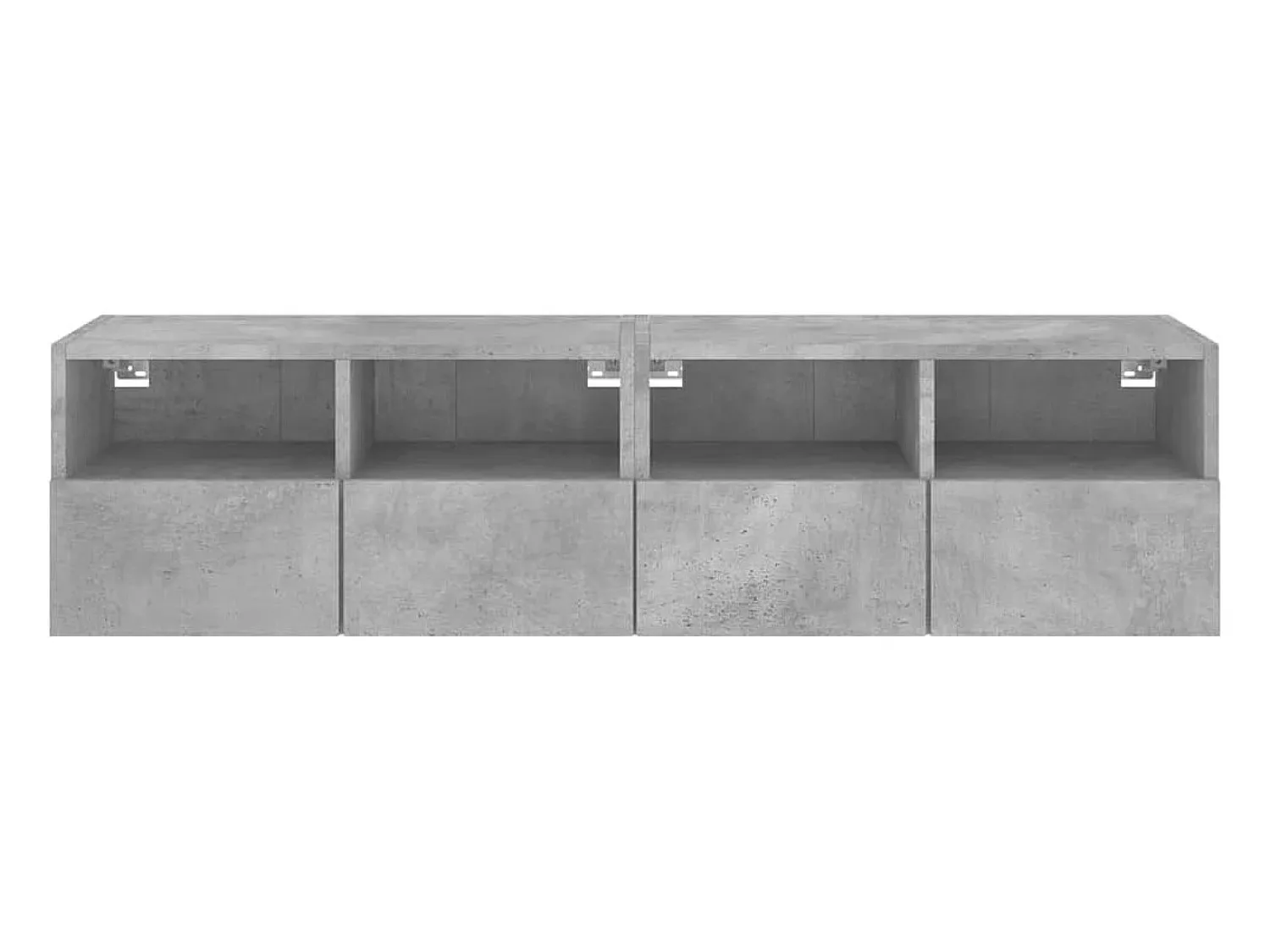 Helloshop26 Armários de TV de parede prateleira multimídia aparador de TV sala de jantar sala de estar quarto 2 peças 60 x 30 x 30 cm madeira projetada cinza 02_0028926^ Móvel De Tv