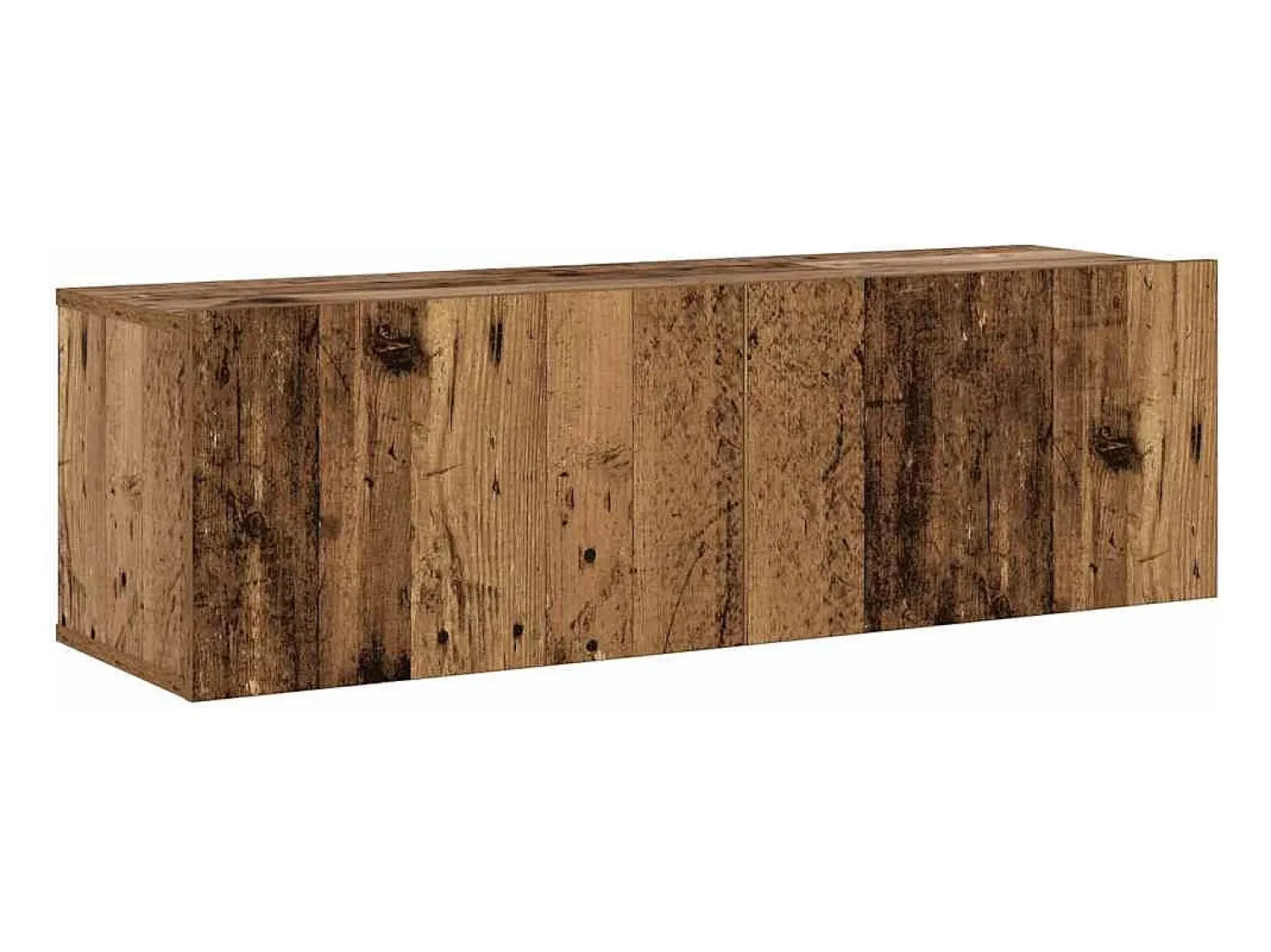 Móvel De Tv*vidaxl armários de TV montados na parede 3 pcs madeira velha Castanho
