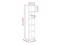 Móvel De Arrumação*vidaxl Armários para CD 2 pcs 21x16x93,5 cm contraplacado Preto