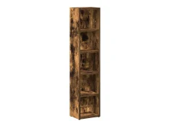vidaxl Armários para CDs 2pcs 21x16x93,5 cm derivados madeira fumado^ Móvel De Arrumação
