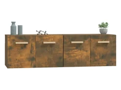 Best vidaxl Armários parede 2pcs 60x36,5x35 cm derivados madeira fumado Natural claro