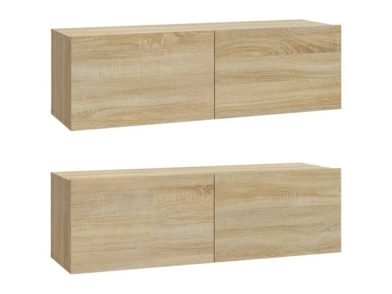 Móvel De Tv* Armários parede 2pcs 100x30x30 cm derivados madeira sonoma PT231465 Castanho