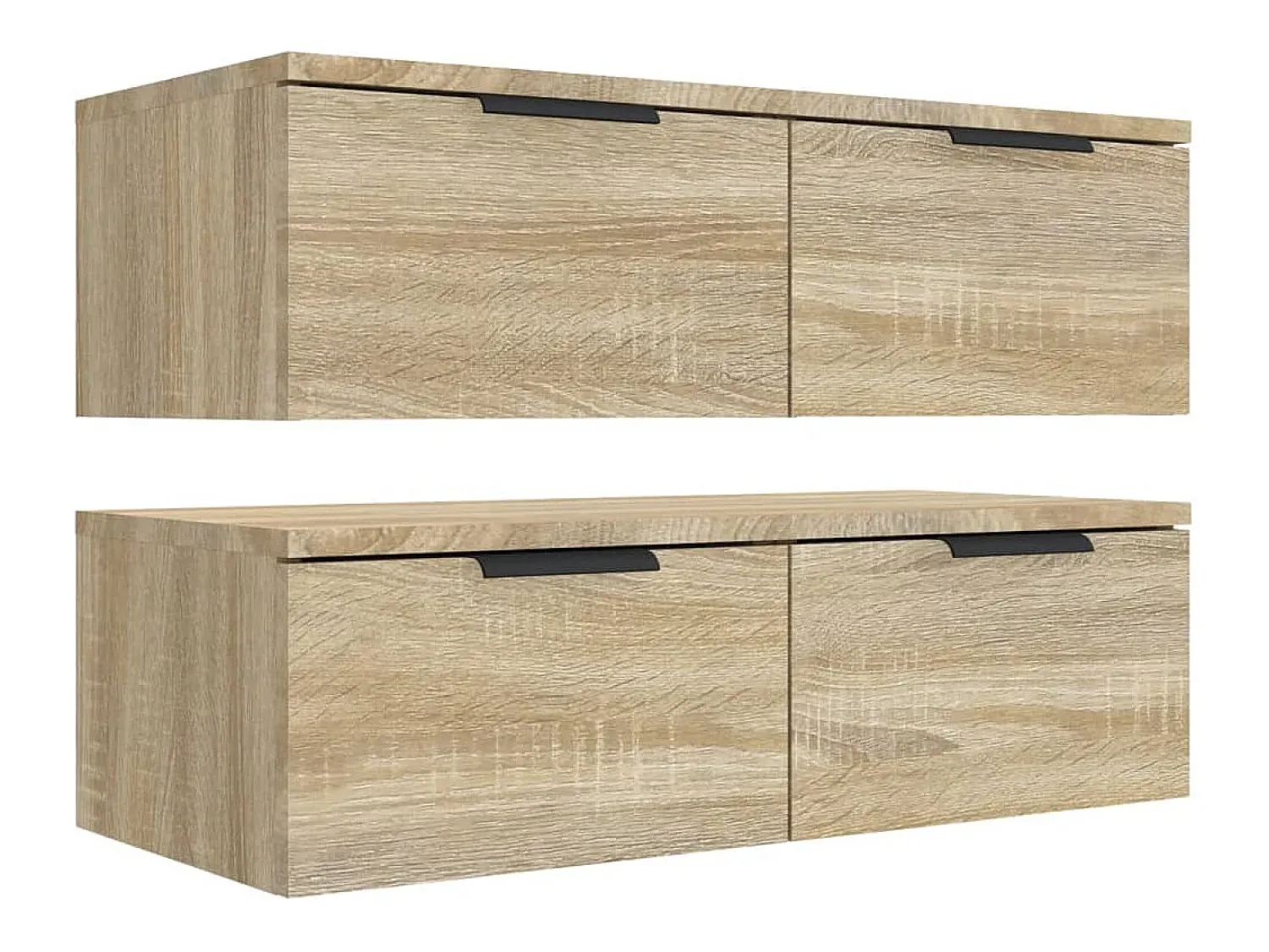 Prateleira|vidaxl Armários parede 2pcs 68x30x20 cm derivados madeira sonoma Castanho