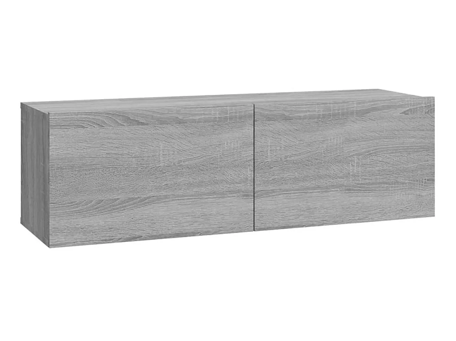 Armários parede 2pcs 100x30x30 cm derivados cinza sonoma PT243095^ Móvel De Tv
