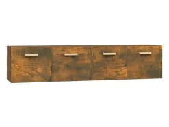 Móvel De Tv|vidaxl Armários parede 2pcs 80x35x36,5cm madeira processada fumado Natural claro