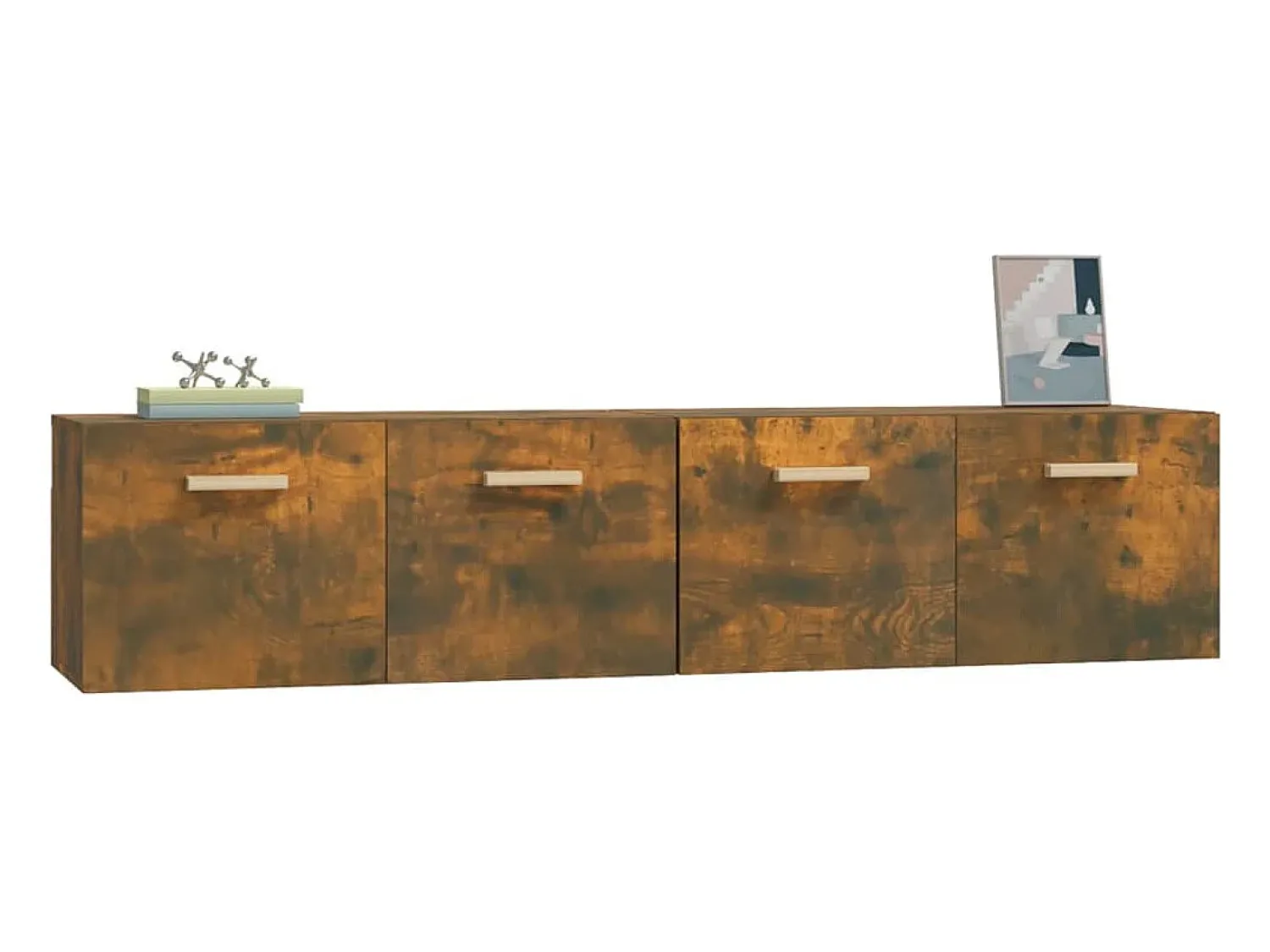 Móvel De Tv|vidaxl Armários parede 2pcs 80x35x36,5cm madeira processada fumado Natural claro