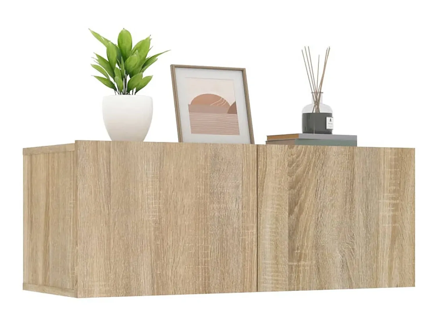 Móvel De Tv* Armários TV 2 pcs 80x30x30 cm derivados madeira carvalho sonoma PT992183 Castanho
