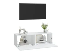 Armários TV parede 2pcs 100x30x30 cm derivados madeira PT406734^ Móvel De Tv