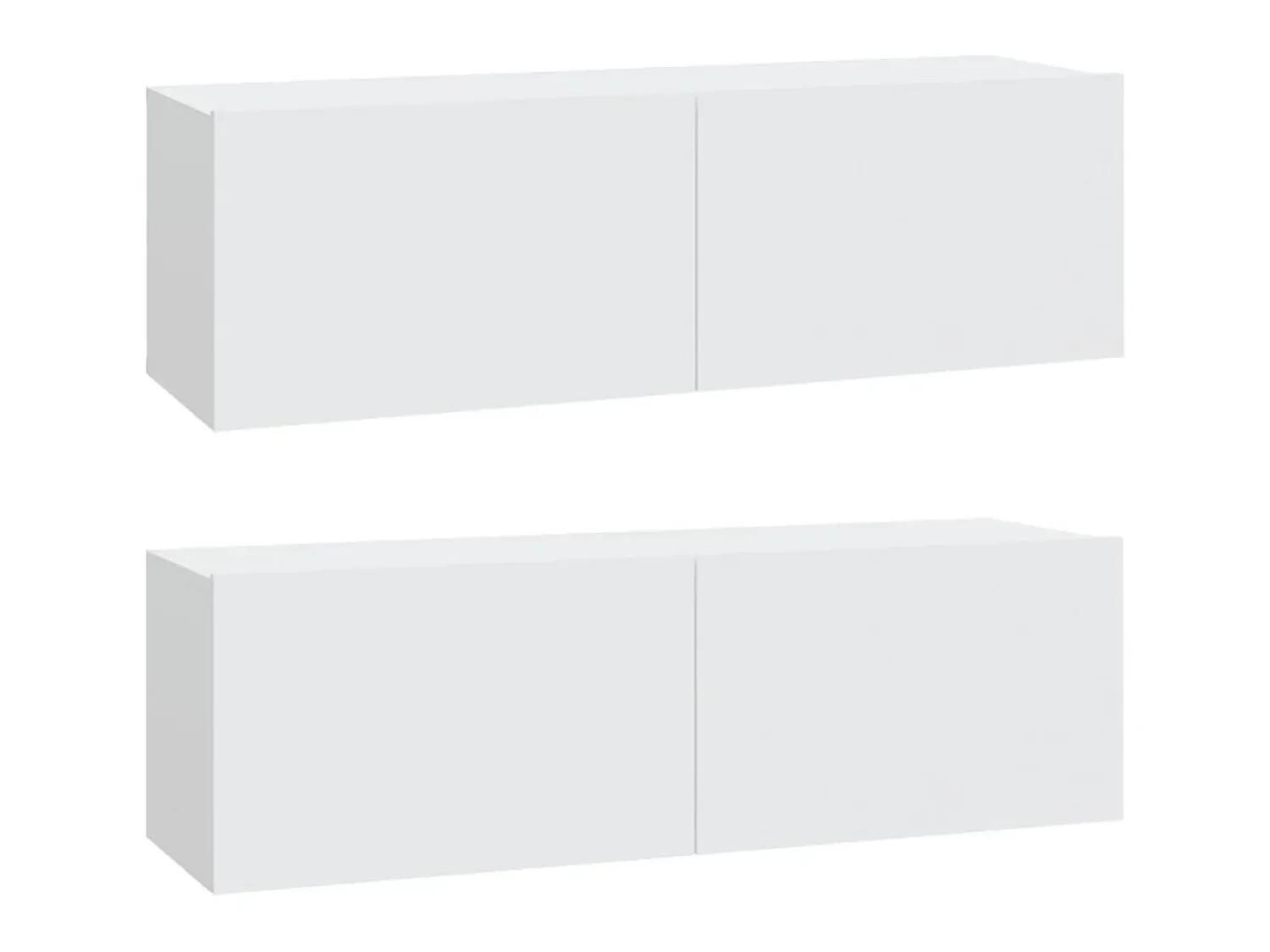 Armários TV parede 2pcs 100x30x30 cm derivados madeira PT406734^ Móvel De Tv