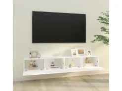Armários TV parede 2pcs 100x30x30 cm derivados madeira PT406734^ Móvel De Tv