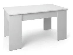 Discount duehome Artik Mesa de centro Norak com tampo elevatório branco Norak Cinzento
