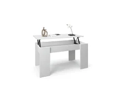 Discount duehome Artik Mesa de centro Norak com tampo elevatório branco Norak Cinzento