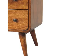 Artisan Furniture Consola Encantadora Nórdica Curva em Madeira Maciça^ Consola