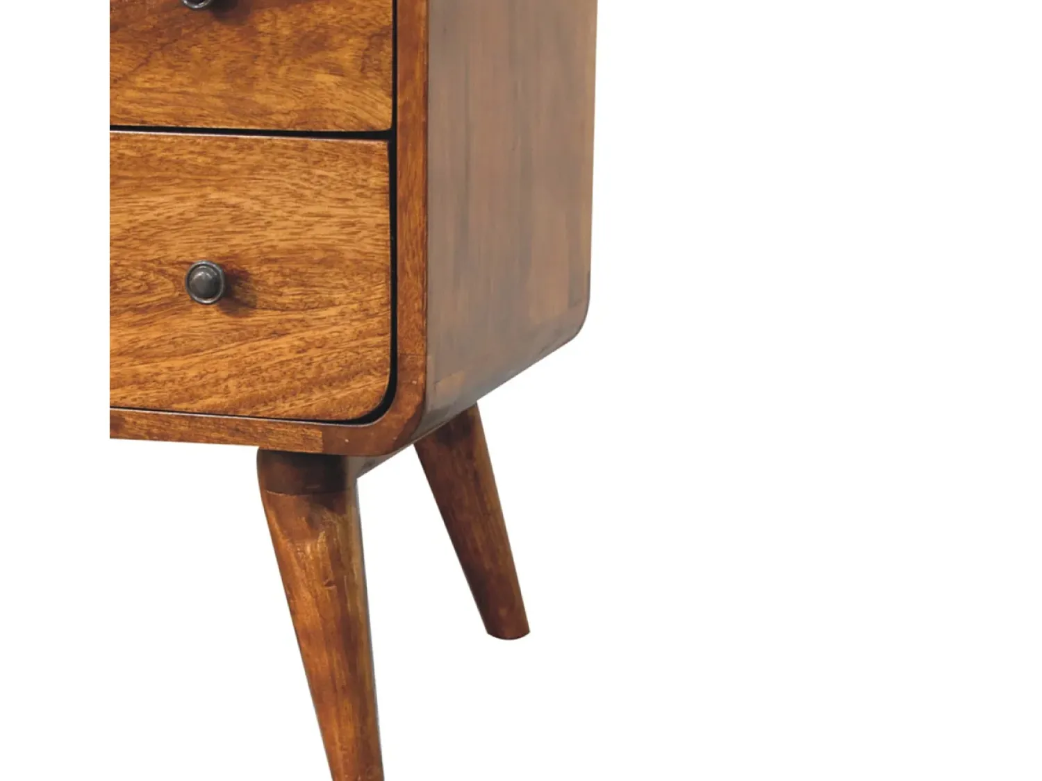 Artisan Furniture Consola Encantadora Nórdica Curva em Madeira Maciça^ Consola