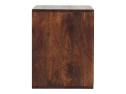 Mesa De Apoio* Artisan Furniture Madeira maciça Mesa Lateral Solis Aberta em Nogueira da Califórnia Castanho