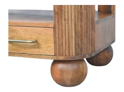 Artisan Furniture Madeira maciça Mesa de Centro Briarwood com Frisos Castanho