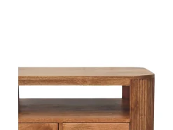 Artisan Furniture Madeira maciça Mesa de Centro Briarwood com Frisos Castanho