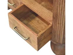 Artisan Furniture Madeira maciça Mesa de Centro Briarwood com Frisos Castanho