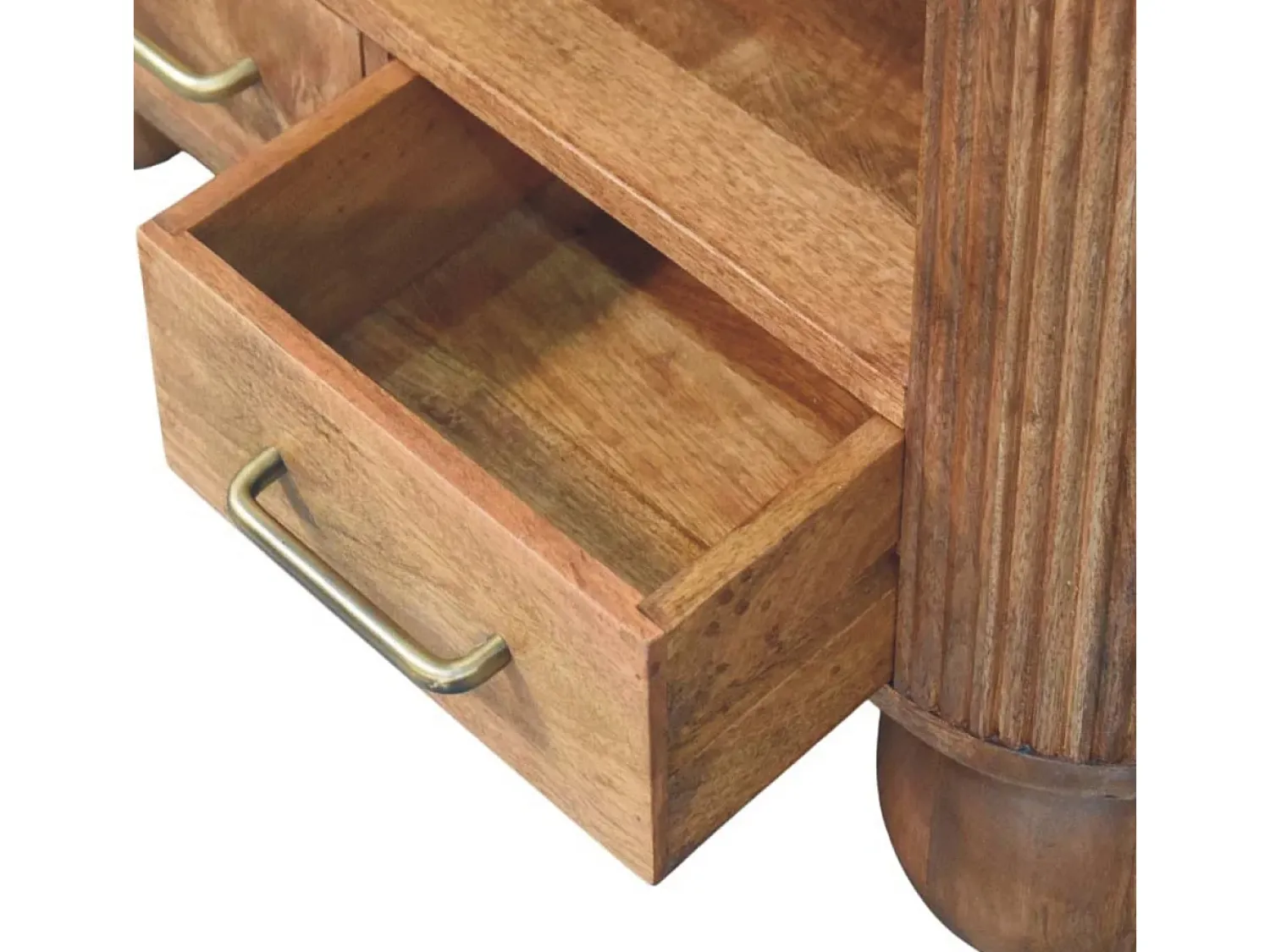 Artisan Furniture Madeira maciça Mesa de Centro Briarwood com Frisos Castanho