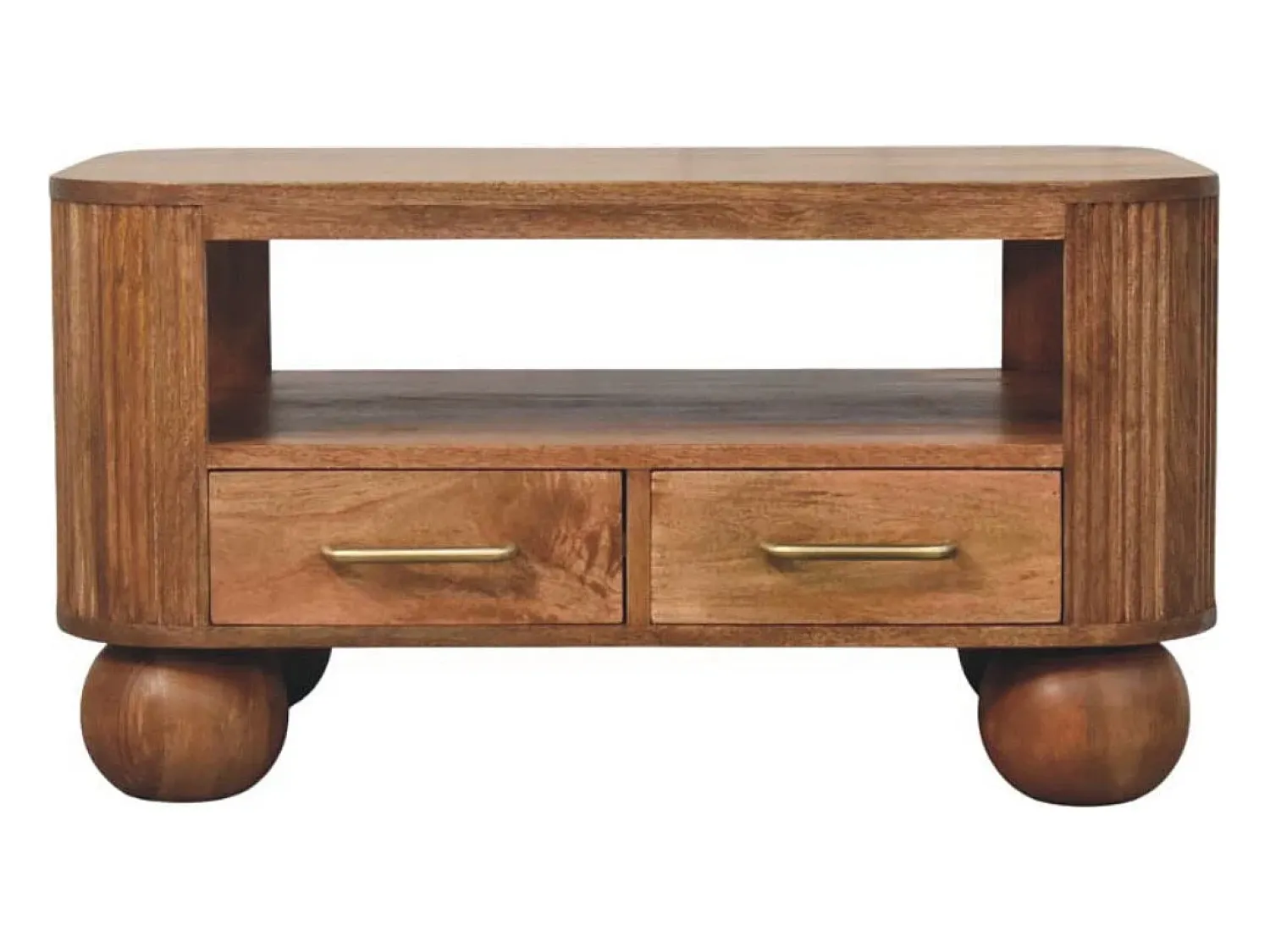 Artisan Furniture Madeira maciça Mesa de Centro Briarwood com Frisos Castanho