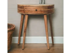 Consola* Artisan Furniture Madeira maciça Mesa Console Odyssey em Tom de Carvalho Castanho