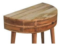 Consola* Artisan Furniture Madeira maciça Mesa Console Odyssey em Tom de Carvalho Castanho