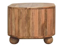 Mesa De Centro| Artisan Furniture Madeira Maciça Mesa de Centro Soba Ball com Tampa Levantável, 1 Armazenamento, Bege