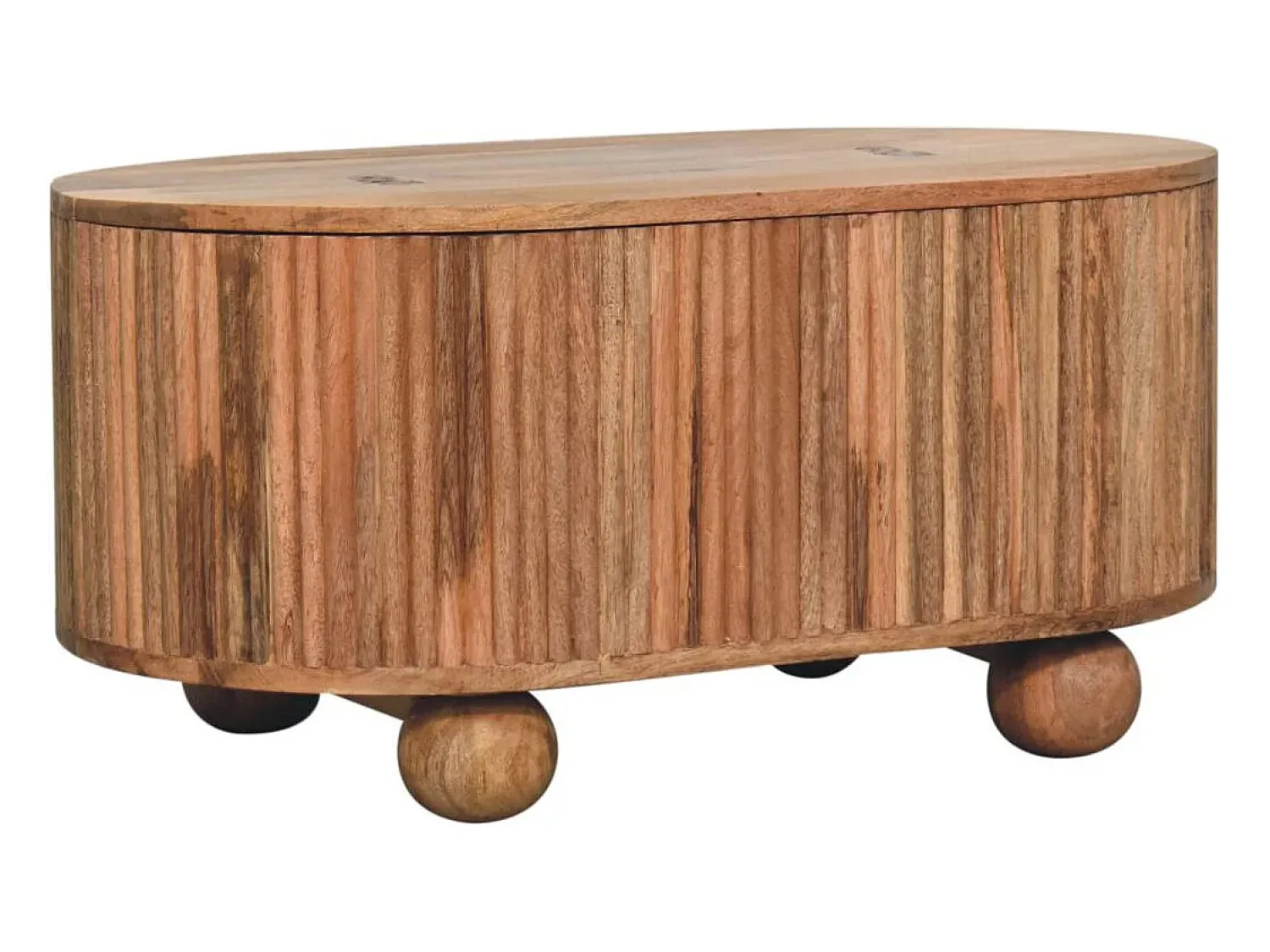 Mesa De Centro| Artisan Furniture Madeira Maciça Mesa de Centro Soba Ball com Tampa Levantável, 1 Armazenamento, Bege
