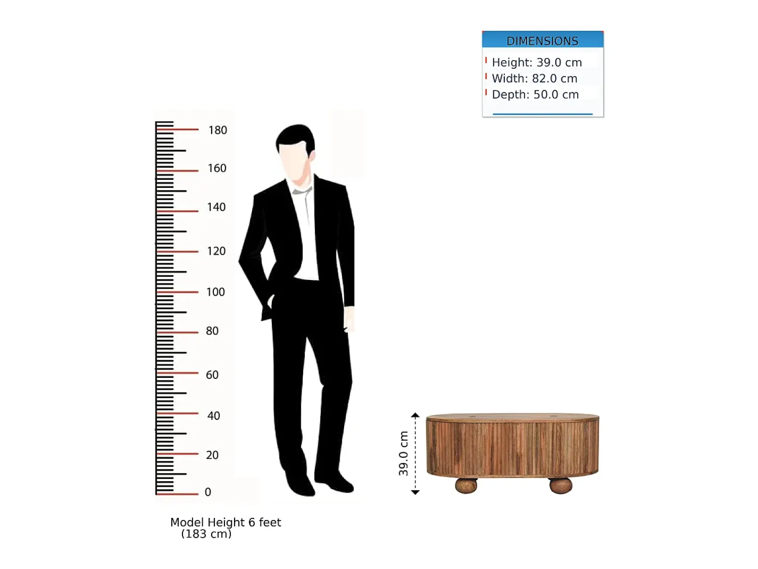 Mesa De Centro| Artisan Furniture Madeira Maciça Mesa de Centro Soba Ball com Tampa Levantável, 1 Armazenamento, Bege