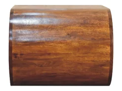 Mesa De Centro* Artisan Furniture Madeira Maciça Mesa de Centro Amaya, Compartimento Aberto, Marrom Escuro Castanho