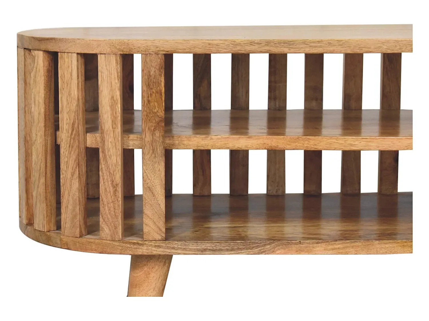 Móvel De Tv| Artisan Furniture Madeira maciça Unidade de Mídia Mini Ariella Castanho