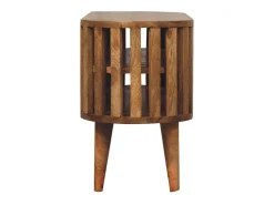 Móvel De Tv| Artisan Furniture Madeira maciça Unidade de Mídia Mini Ariella Castanho