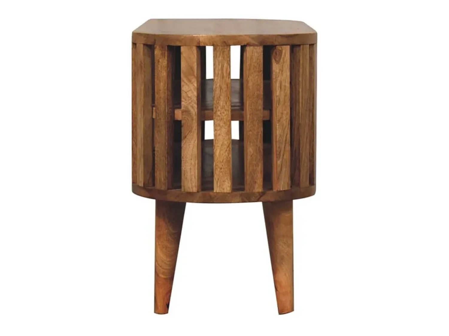 Móvel De Tv| Artisan Furniture Madeira maciça Unidade de Mídia Mini Ariella Castanho