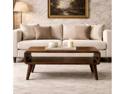 Mesa De Centro* Artisan Furniture Mesa de centro com bordas arredondadas Castanho